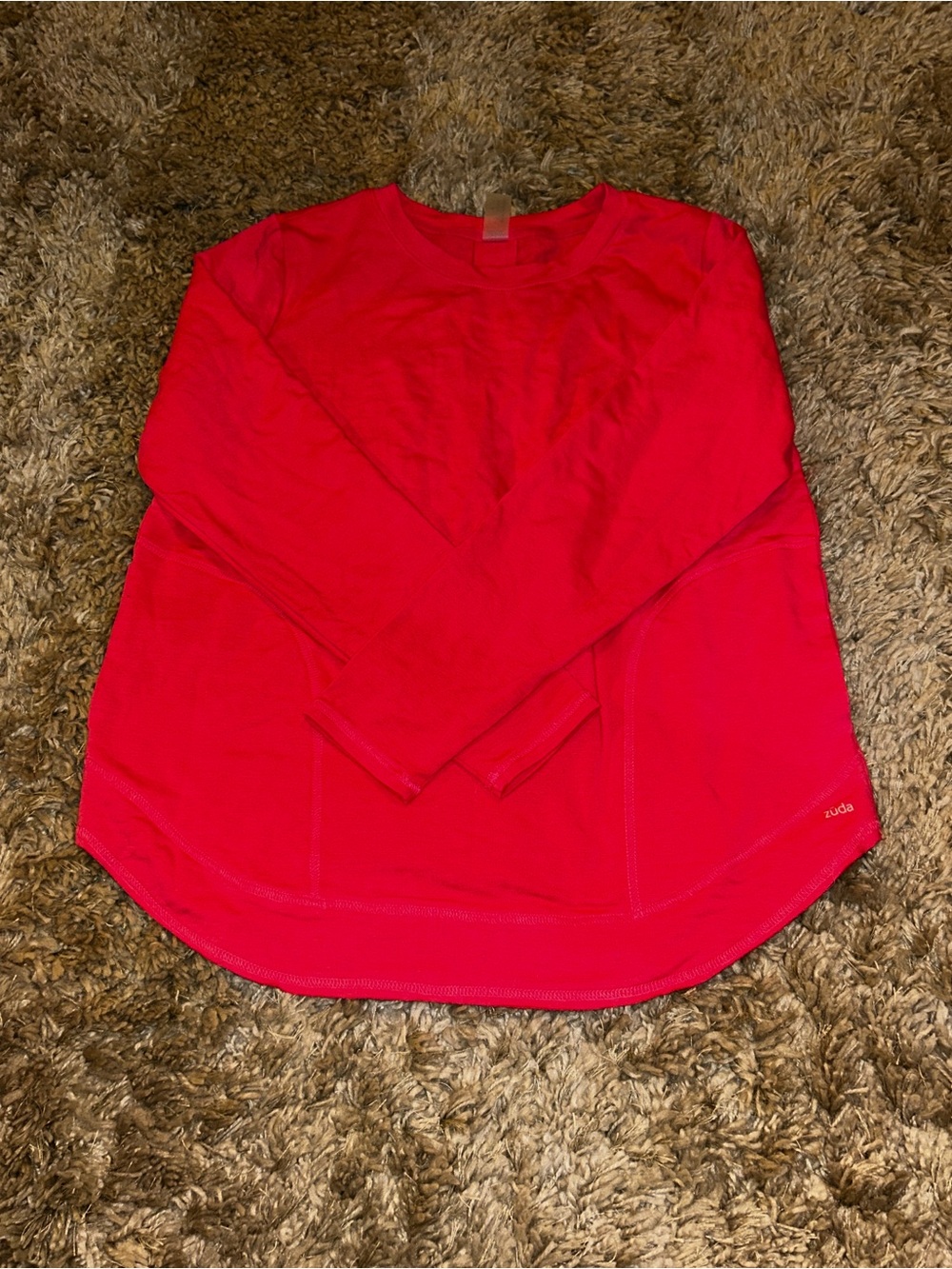 zuda Hot Pink Long Sleeve Top w/pockets